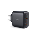 AUEKY Omnia II Mix PA-B6T Wall charger 1x USB 2x USB-C Power Delivery 3.0 65W Black