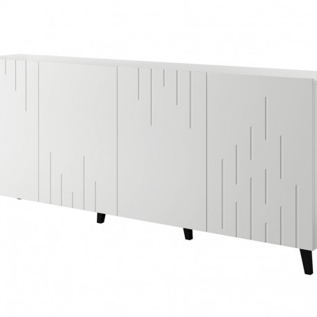 BARI chest of drawers 200x42x82 white matt