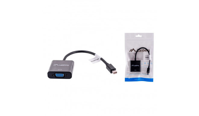 Lanberg AD-0006-BK videokaabli adapter 0.2 m VGA (D-Sub) Mini DisplayPort must