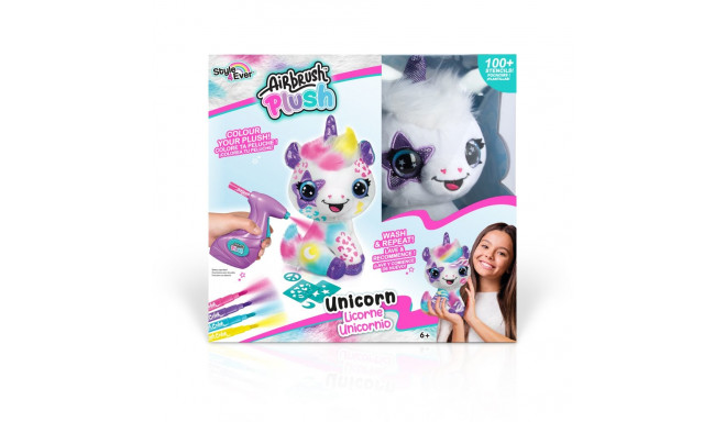 AIRBRUSH PLUSH игровой набор мягкая игрушка с аэрографом Единорог, 25 см