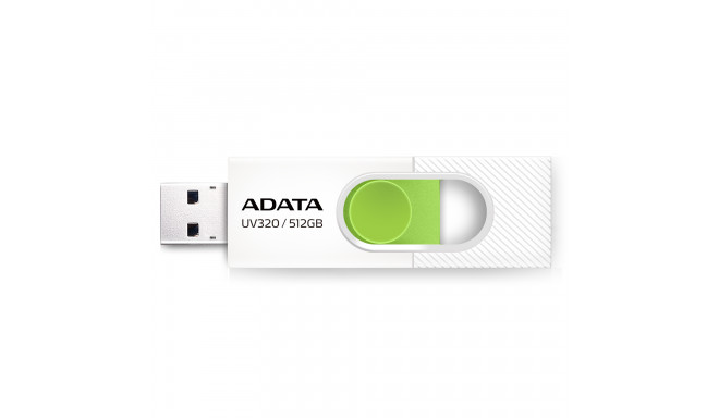 ADATA  MEMORY DRIVE FLASH USB3 512GB/WHITE AUV320-512G-RWHGN
