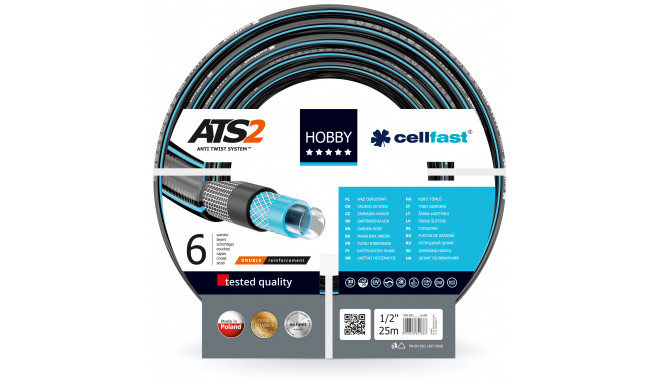 Watering hose HOBBY ATS, six-layer, 1/2, 25 m