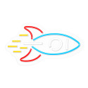 Neon PLEXI LED ROCKET multicolor NNE18 Neolia