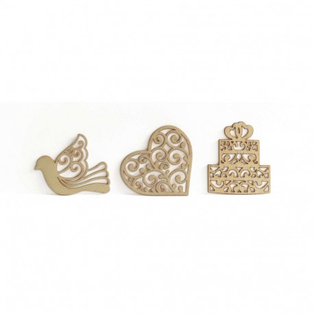Puidust ornamendid Armastus 9tk