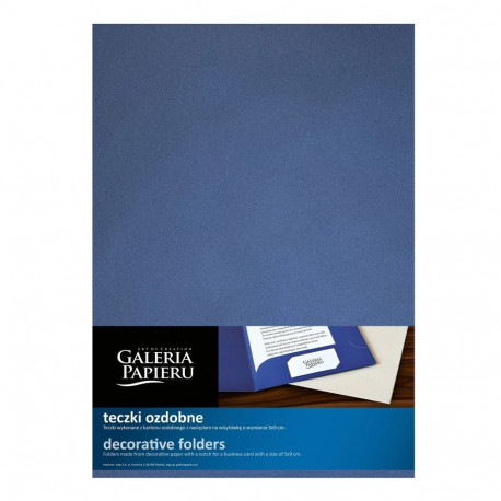 Dokumendikaaned visiitkaarditaskuga A4, 10tk - metallik sinine