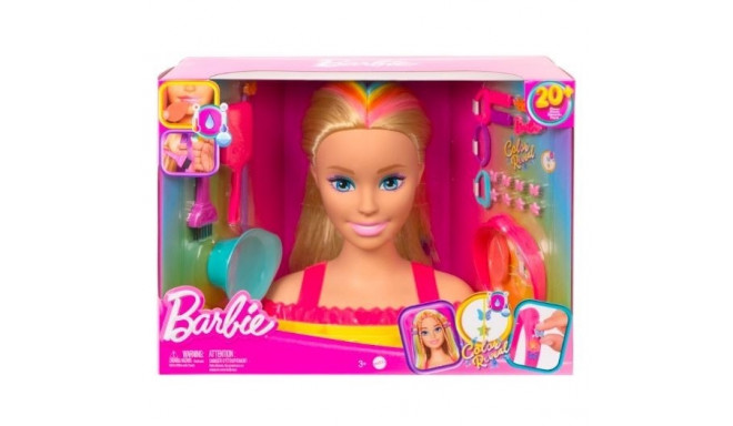 Barbie Deluxe Styling Head (Blonde Rainbow Hair)