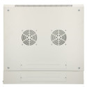 Wall cabinet rack 9U 600x600 gray two sections