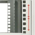 Wall cabinet rack 9U 600x600 gray two sections