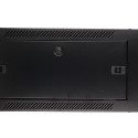 Wall cabinet 4U 600x600 black glass door