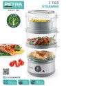 Petra PT2726ZV2HEVDE 3 Tier Steamer