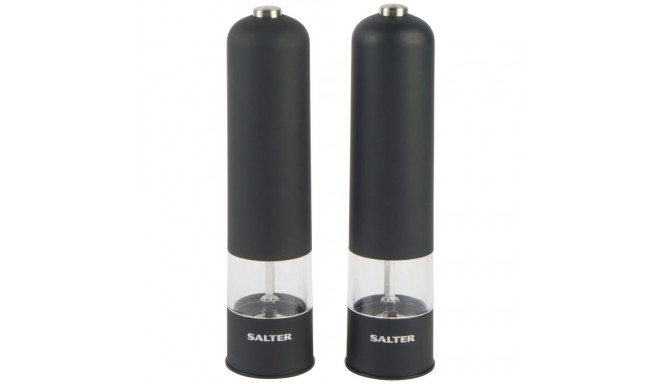 Salter 7524 BKXRUP3 Soft Touch Electric Mill Set, Matte Black