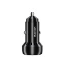Choetech TC0014 USB-C USB-A PD 60W autonabíječka s LED podsvícením - černá