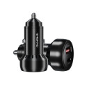 Choetech TC0014 USB-C USB-A PD 60W autonabíječka s LED podsvícením - černá