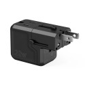 Choetech PD6038 USB-C USB-A PD 20W cestovní nabíječka USA EU UK AU - Černá