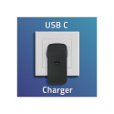Qoltec 52379 Super Quick PD Charger | 1xUSB-C | 65W | 5-20V | 3-3.25A | Black