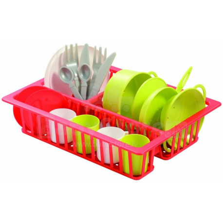 Ecoiffier köögitarvikute komplekt Kuivatusrest