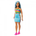 Doll Barbie Fashionistas Long blue hair