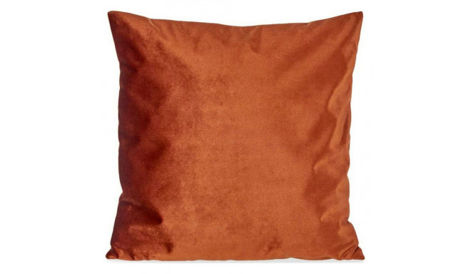 Cushion Polyester Velvet Orange (45 x 13 x 45 cm)