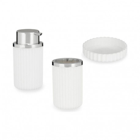 Bath Set Berilo 3318-1 White Plastic