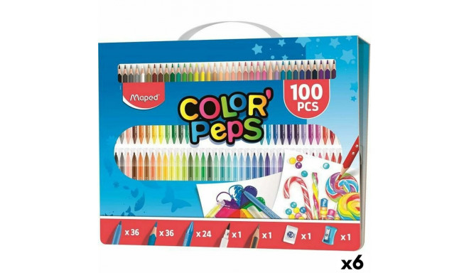 Colouring pencils Maped Multicolour 100 Pieces (6 Units)