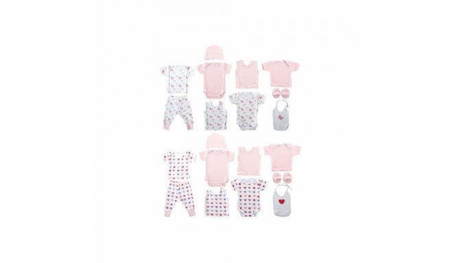 Предметы одежды DKD Home Decor Белый Розовый (2 штук) Хлопок 0-6 Months