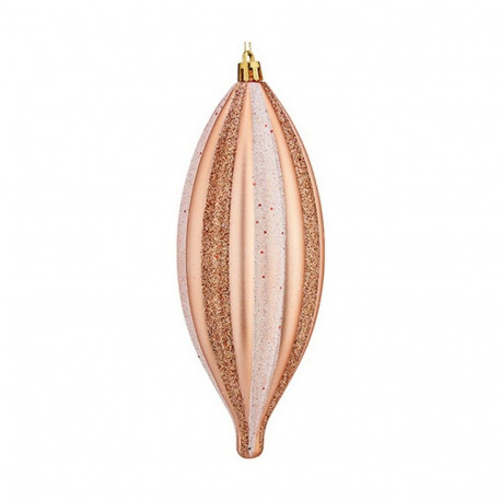 Christmas bauble Krist+ 00904 00904 Copper Light Pink PVC 8,5 x 19 x 3 cm Streched