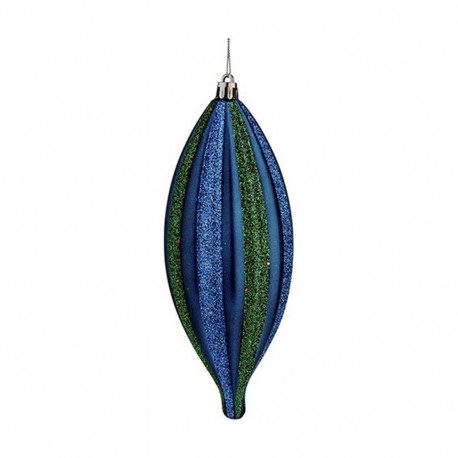 Christmas bauble Krist+ Blue Green PVC 8,5 x 3,5 x 19 cm Streched