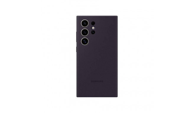 Samsung - Galaxy S24 Ultra Dark Silicone Cover Violet