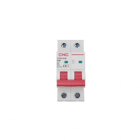 Miniature Circuit Breaker, 2P, 20A, Class C, 6kA