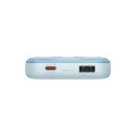 Powerbanka Baseus Comet Series s displejem 10000mAh 22,5W - modrá + USB-A - USB-C kabel 0,3m - bílá
