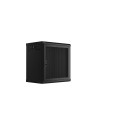 RACK CABINET 19" WALL-MOUNT 12U/600X450 WITH PERFORATED DOOR BLACK LANBERG (FLAT PACK)