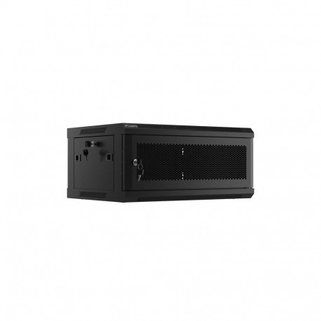 RACK CABINET 19" WALL-MOUNT 4U/600X450 WITH PERFORATED DOOR BLACK LANBERG (FLAT PACK)