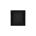 RACK CABINET 19" WALL-MOUNT 12U/600X450 WITH PERFORATED DOOR BLACK LANBERG (FLAT PACK)