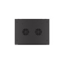 RACK CABINET 19" WALL-MOUNT 12U/600X450 WITH PERFORATED DOOR BLACK LANBERG (FLAT PACK)