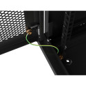 RACK CABINET 19" WALL-MOUNT 12U/600X450 WITH PERFORATED DOOR BLACK LANBERG (FLAT PACK)