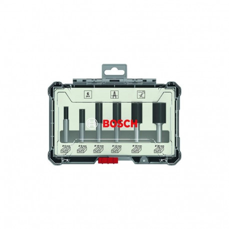 6-PCS ROUTER BIT SET, STRAIGHT 8MM