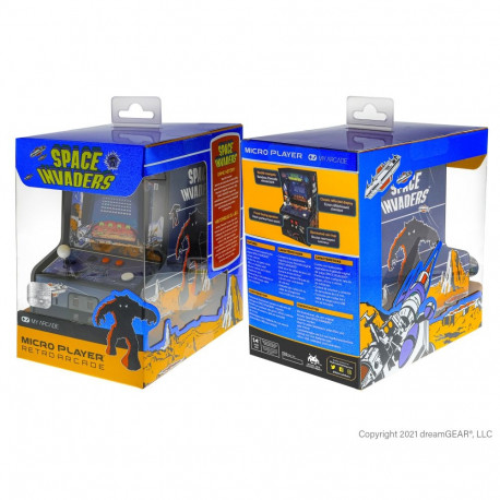 My Arcade MICRO PLAYER 6.75" SPACE INVADERS COLLECTIBLE RETRO (PREMIUM EDITION)