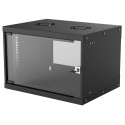 Intellinet Network Cabinet, Wall Mount (Basic), 6U, Usable Depth 340mm/Width 485mm, Black, Flatpack,