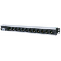 Intellinet Vertical Rackmount 12-Way Power Strip - German Type, With Single Air Switch, No Surge Pro