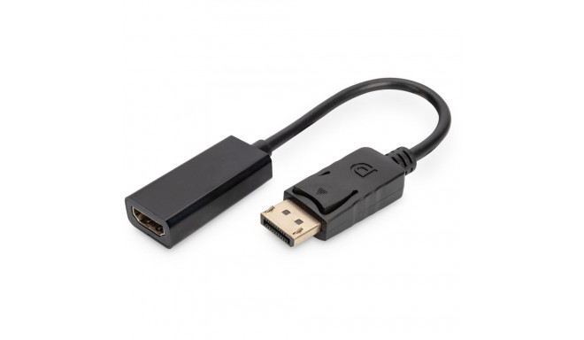 "DIGITUS DisplayPort -> HDMI Adapter/Konverter, 0,15m, schw."