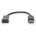 "DIGITUS DisplayPort -> HDMI Adapter/Konverter, 0,15m, schw."