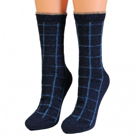 SOKISAHTEL HEAVEN sinised ruudulised sädelevad sokid 444