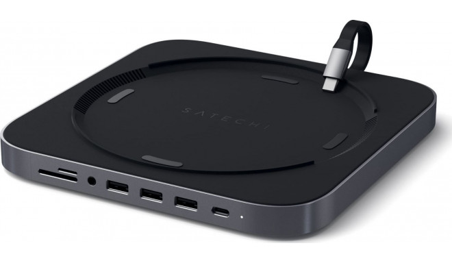 Satechi alumiinium space gray Mac Mini jaoks USB-C (USB-C, 3x USB-A, micro/SD kaardilugeja, jack por