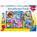 Ravensburger pusle  3x49 tk Kaunid merineitsid