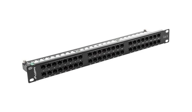Lanberg Patch Panel 48 porti 1U 19" cat.6 UTP must