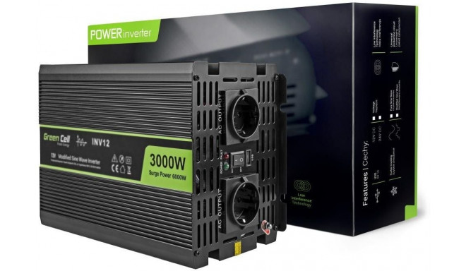 Green Cell converter 12V/220V 3000W/6000W (INV12)
