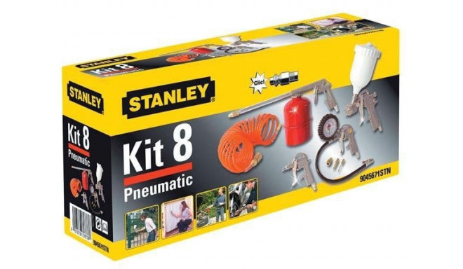 Pneumatic tool set with accessories STANLEY, 8 pieces