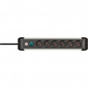 Brennenstuhl Premium-Alu-Line power strip 6-way (black/silver, 3 meters, with safety switch)