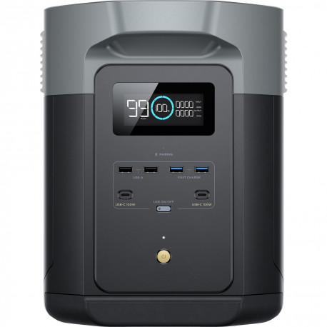 DELTA 2 Max, tragbare Powerstation (schwarz, 2.048 Wh, X-boost 3.100W, LFP-Akku)