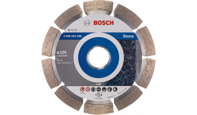 Bosch diamond cutting disc Standard for Stone, 125mm (bore 22.23mm)